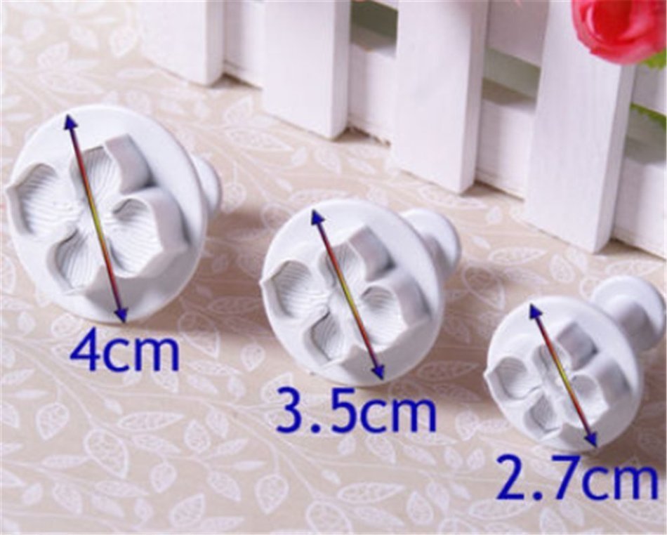 SNW Leaf Embossing Dies Printing Tools Fondant Mold Soap Silicone Bakeware Chocolate Mold Cake Decoration,3 Sets N2