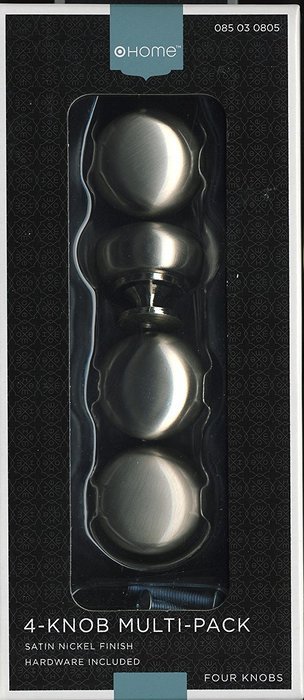 Target Home 4-Pack Kitchen Cabinet Round Hollow Knob - Satin Nickel (1-1/4")