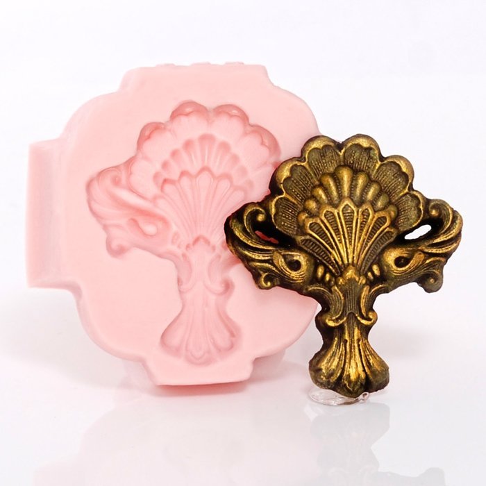 Victorian Scroll Work Silicone Mold Food Safe Fondant, Chocolate, Candy, Cream Cheese Mint, Resin, Polymer Clay... N6