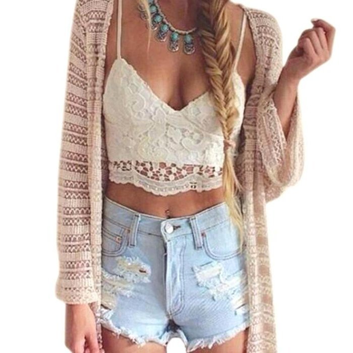 Underwear, PHOTNO Women Crochet Tank Camisole Lace Vest Blouse Bralette Bra Crop Top N3