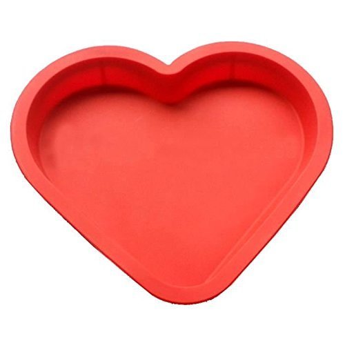 Freedi Heat Resistant Silicone Heart-Shaped Pizza Molds Bread Molds Kingsize