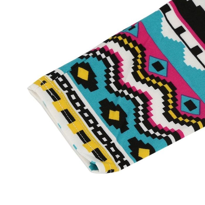 PHOTNO Fashion Women Lady Elasticity Skinny Tribal Printed Stretchy Pants Leggings N35