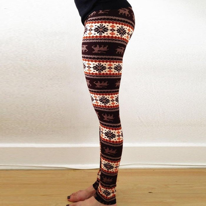 PHOTNO Fashion Women Lady Elasticity Skinny Tribal Printed Stretchy Pants Leggings N39