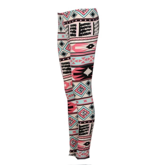 PHOTNO Fashion Women Lady Elasticity Skinny Tribal Printed Stretchy Pants Leggings N41