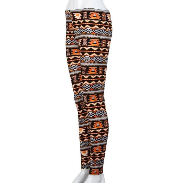 PHOTNO Fashion Women Lady Elasticity Skinny Tribal Printed Stretchy Pants Leggings N44