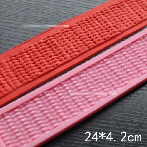 Anyana 3D House Wall Brick Braid Macrame Mat Rope Silicone Fondant Mold Sugarpaste cake N2