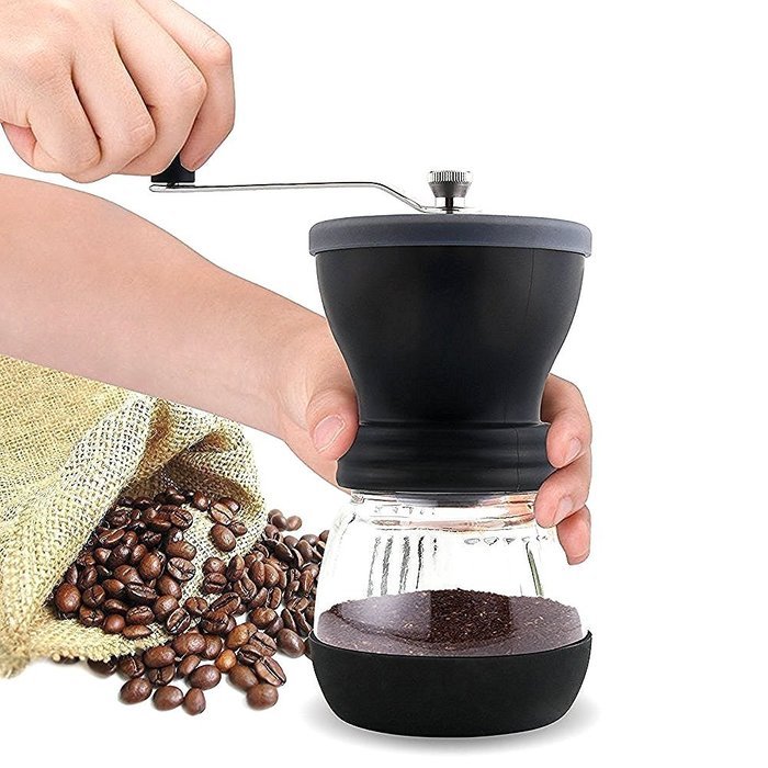VVBOX Manual Coffee Grinders with Ceramic Burr & Hand Crank Grinding Mill for Coffee Beans / Espresso N7