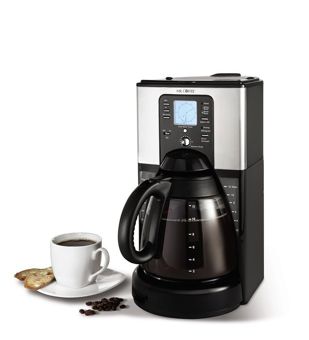 Mr. Coffee FTX41 12-Cup Programmable Coffeemaker, Black and Chrome N2