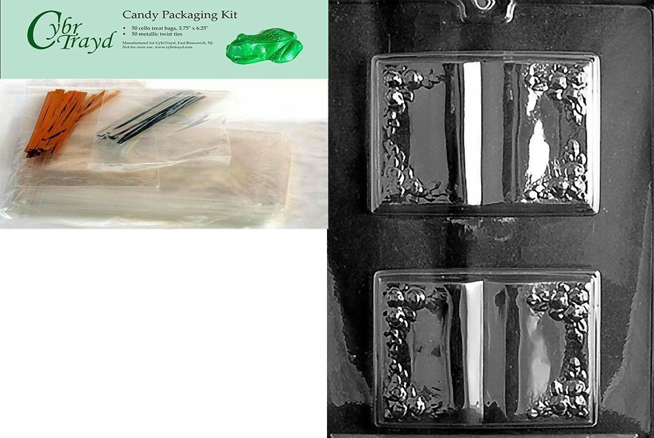 Cybrtrayd R002 Book Chocolate Candy Mold with Exclusive Cybrtrayd Copyrighted Chocolate Molding Instructions plus... N4