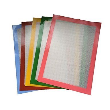 Sher Heat Resistant Non-stick FDA Silicone Fiberglass Baking Mat (random color) N3