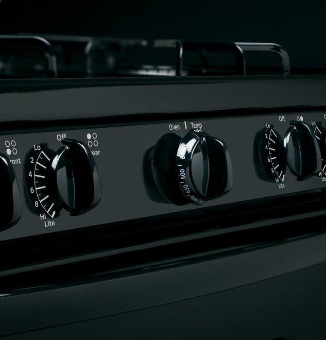 Hotpoint RGB525DEHBB 30" Black Gas Sealed Burner Range N3