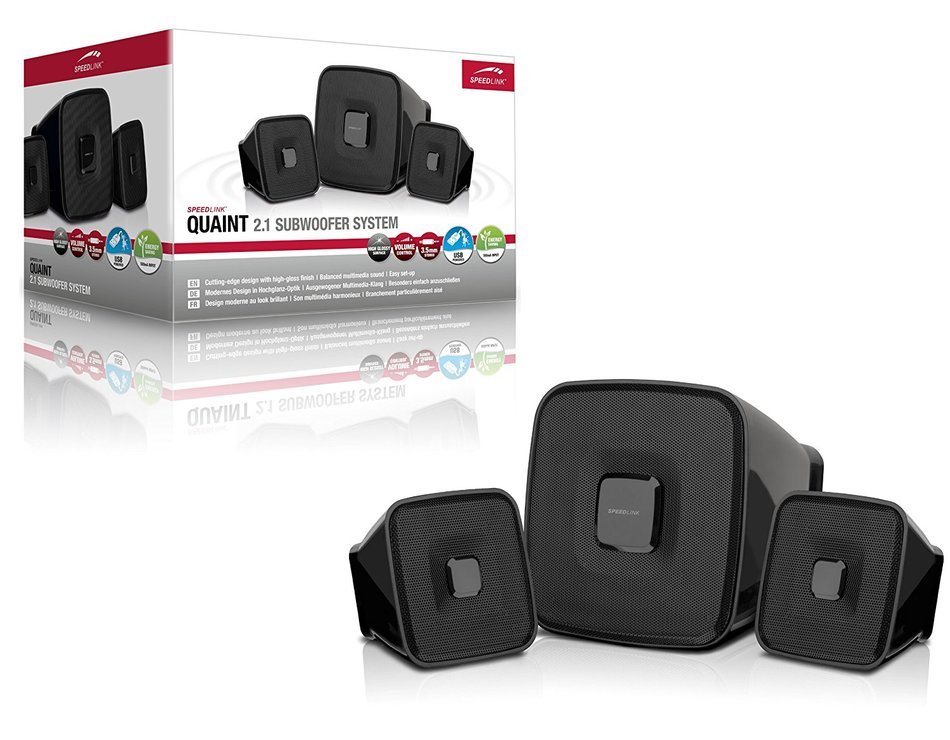 SPEEDLINK Quaint 2.11 USB Powered Subwoofer System - Black N3