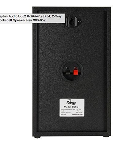 Dayton Audio B652 6-1/2" 2-Way Bookshelf Speaker Pair 300-652