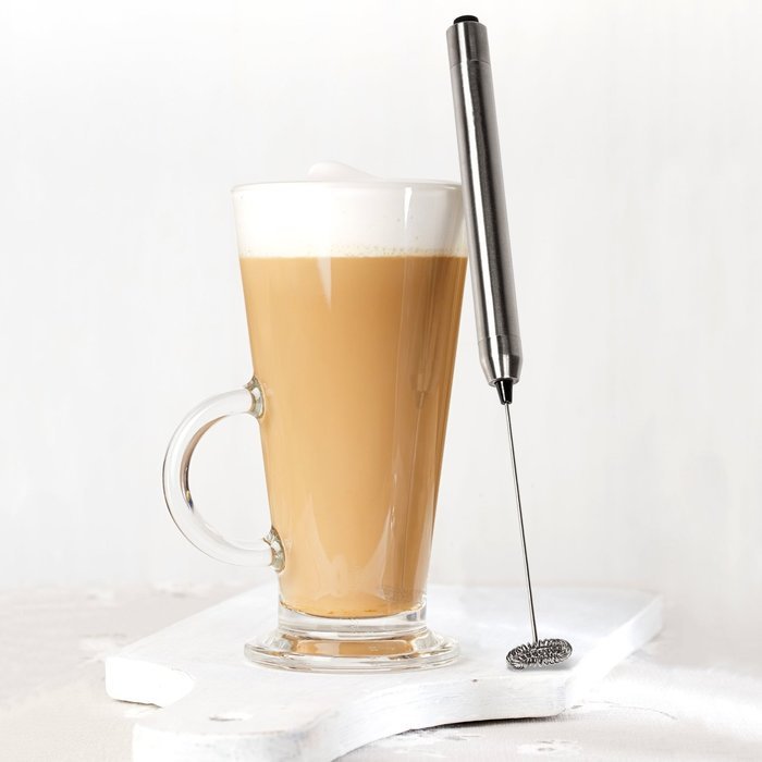 Thinp Handheld Milk Frother Wand with Stand Professional Stainless