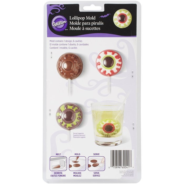 Wilton 2115-0041 Eyeball Lollipop Mold, Large N4