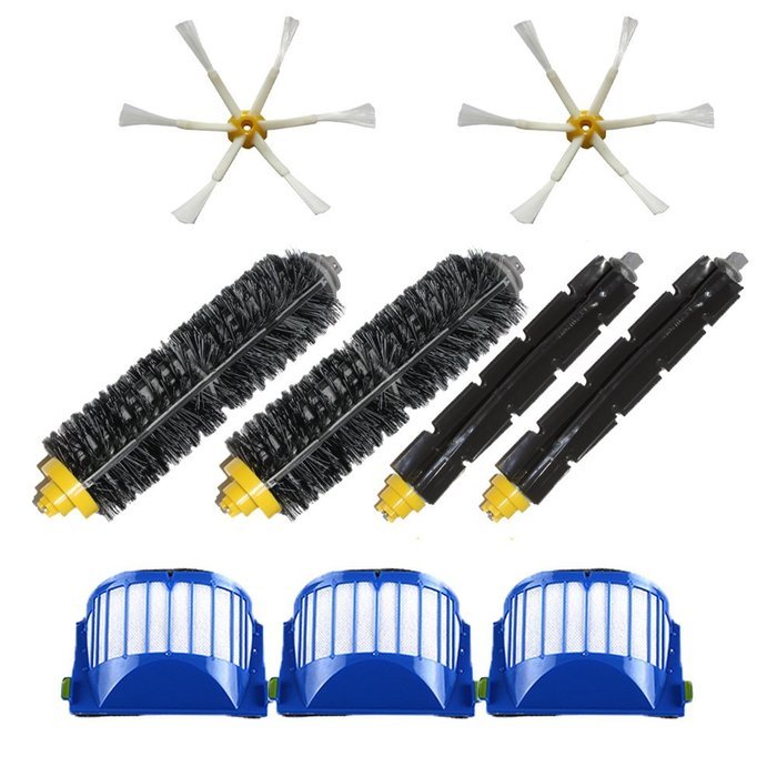 Hongfa Irobot Roomba Filters and Brushes Roomba Flexible Beater Brush Roomba Bristle Brush Roomba 6-armed Side...