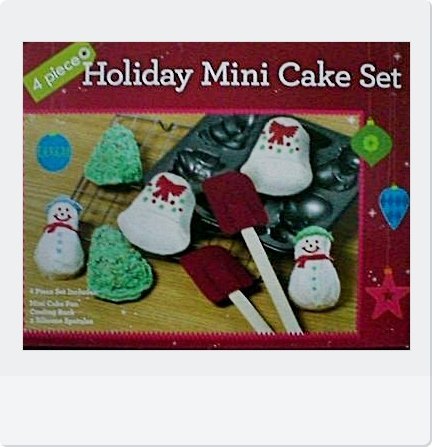 Christmas Holiday Mini Cake Set, 4 pc. N2