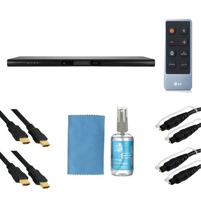 LAP340 Sound Plate 340 Slim 4.1 Surround Sound Speaker System Plus Hookup Bundle. Bundle Includes Surround Sound... N3