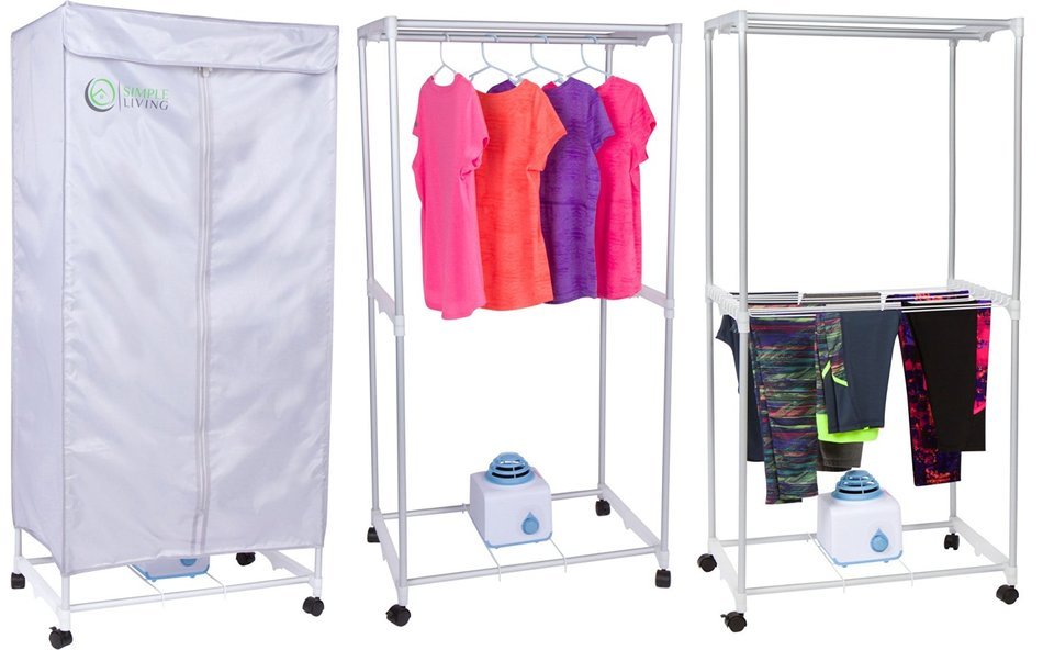 Simple Living Electric Portable Clothes Drying Rack - Compact Wardrobe dryer uses only 1000 Watts. Dries clothes... N8