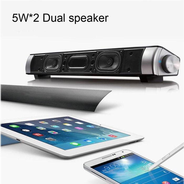 Elecsoul TV Speaker 10W Bluetooth Soundbar 3.0 Channel Stereo Speaker Subwoofer Wireless Small TV Sound Bar Support... N6