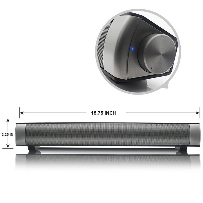 Elecsoul TV Speaker 10W Bluetooth Soundbar 3.0 Channel Stereo Speaker Subwoofer Wireless Small TV Sound Bar Support... N7