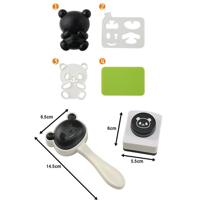 OHF Various Cake Mould Sets Bento Accessories Baby Panda Mold Rice Mold Onigiri Shaper (H009-NO2) N4