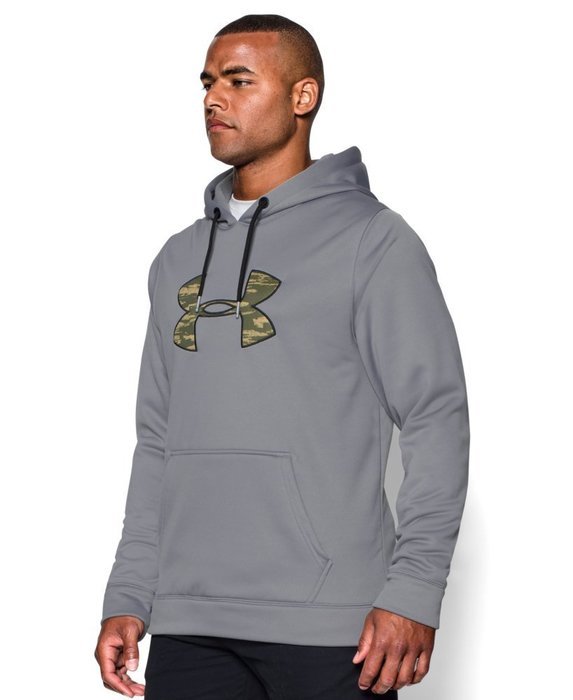 Under Armour Men's UA Storm MTN Big Logo Hoodie Small Steel N17