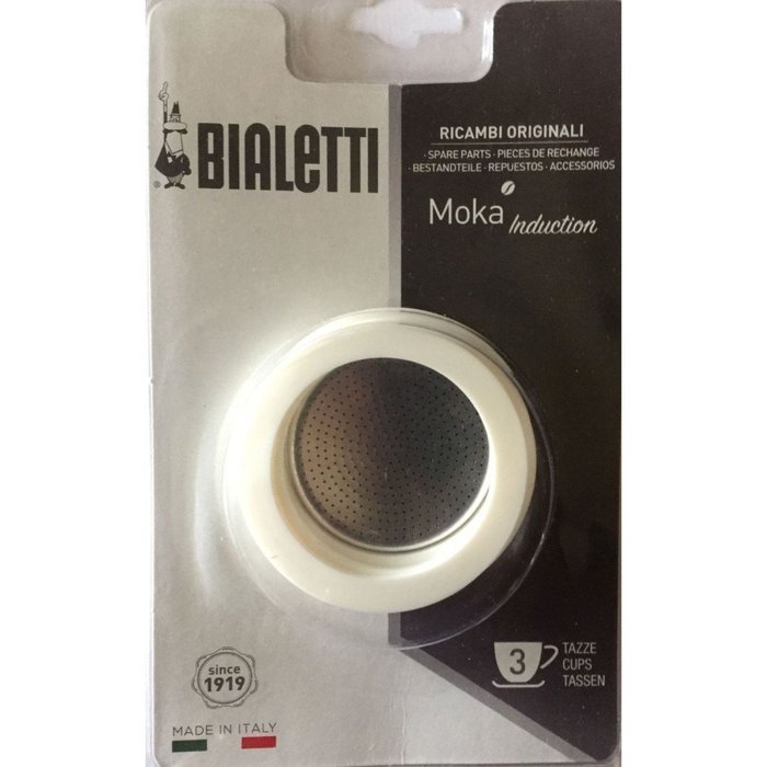 Bialetti - Moka Induction 3 cup 3 GASKET AND FILTER PLATE