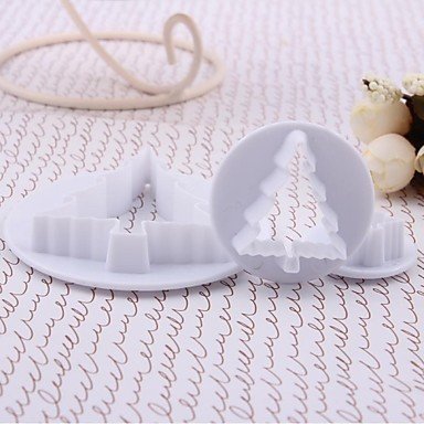 Y&XL&H Plastic Christmas Trees Fondant Cake Mold Set of 3 Piece N3