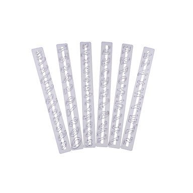 Sher FOUR-C Number And Alphabet Sugarcraft Cutters,Fondant Cake Decoration Tools Set 6pcs/Set N3