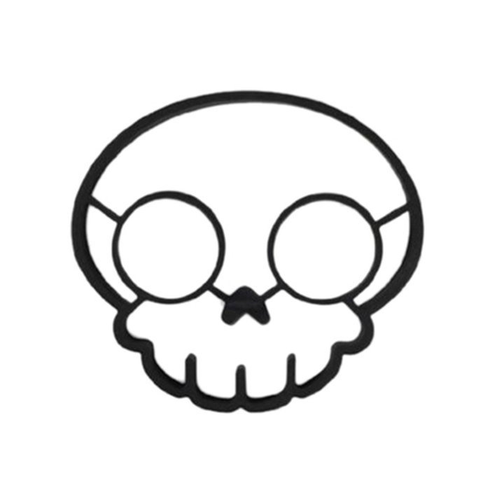 Silicone Skull Owl Shaped Egg Ring Mold (Black)