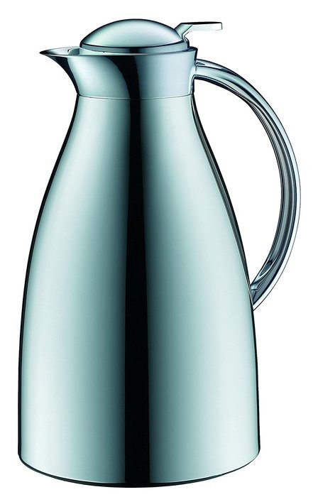 alfi Glass Vacuum Chrome Plated Metal Thermal Carafe for Hot and Cold Beverages, 1.5 L, Chrome