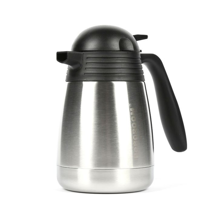BOBOROOM 600ml Double Wall Vacuum Insulated 304 Stainless Steel Thermal Carafe / Coffee Pot, with Thumb Press... N7