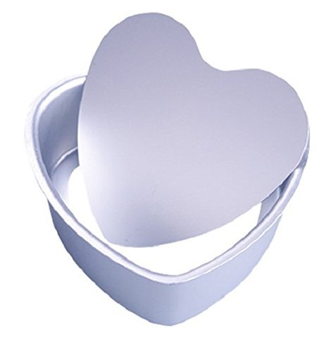 Astra shop 7 Inch Aluminum Heart Shape Cheesecake Pan Chiffon Cake Mold Baking Mould with Removable Bottom N7