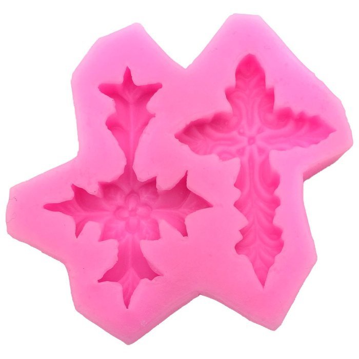 Okallo Products Set of 2 Cross Molds for Candy Cake Decorations - Silicone Crucifix Mold for Catholic Cup Cakes N5