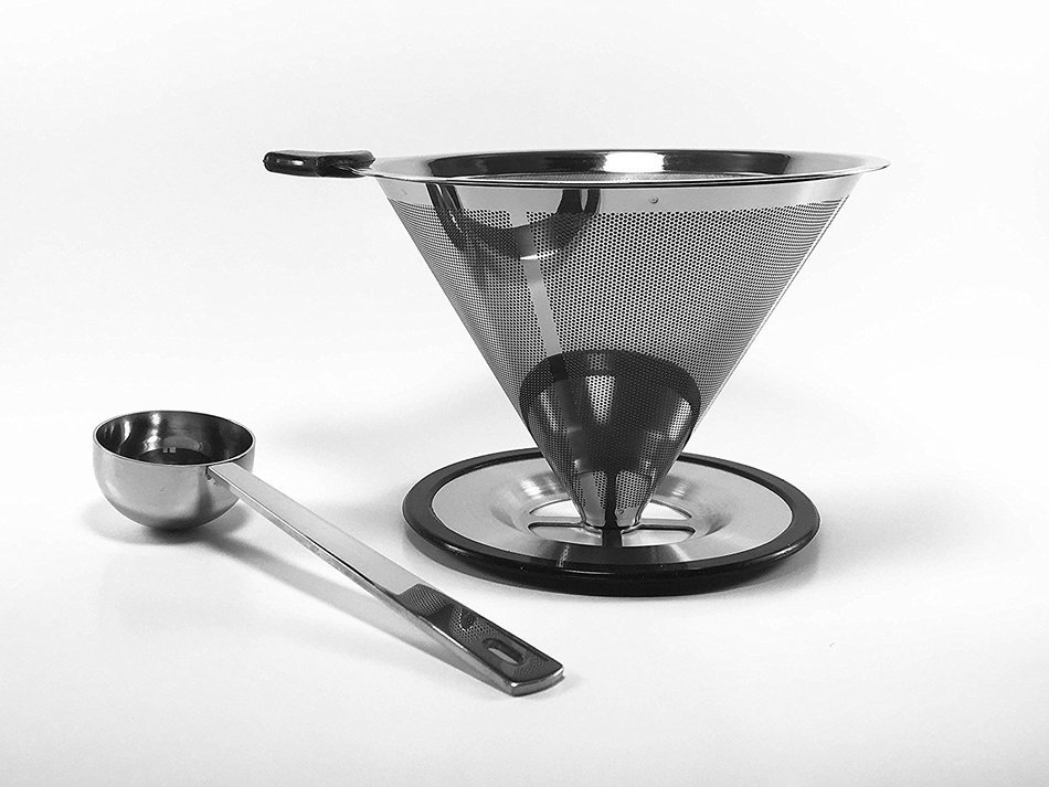 Pour Over Coffee Filter With Complimentary Scoop - Reusable Pour Over Coffee Dripper N5