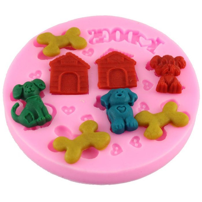 Mujiang Animal Pet Supplies Cake Decorating Silicone Clay Chocolate Candy Fondant Molds N5