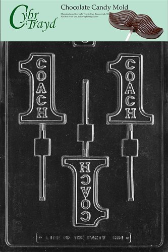 Cybrtrayd S084 Sports Chocolate Candy Mold, Coach Lolly