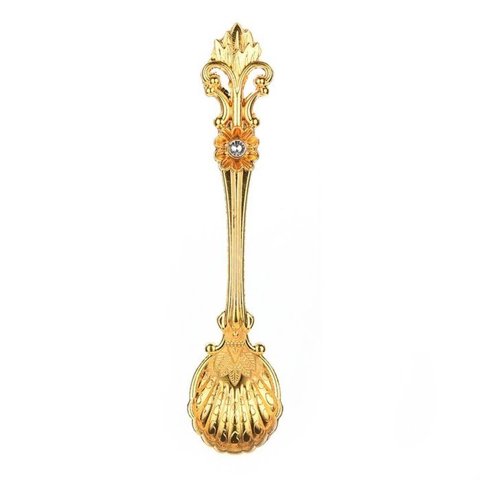 BIUBIU Flowers Coffee Spoon, Gold