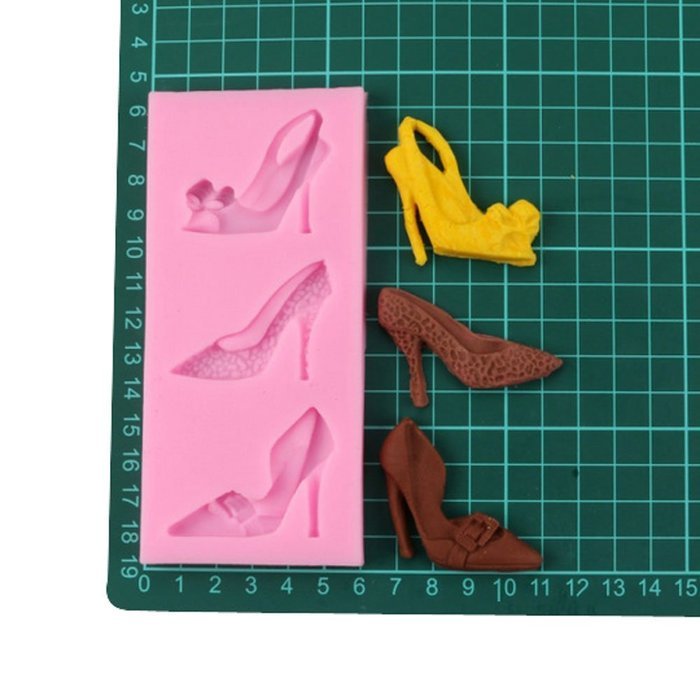 1PCS New morden Girl Silicone High-heeled shoes Fondant mold Decorating Cupcakes, Cake Decorations,Candy. Diva... N7