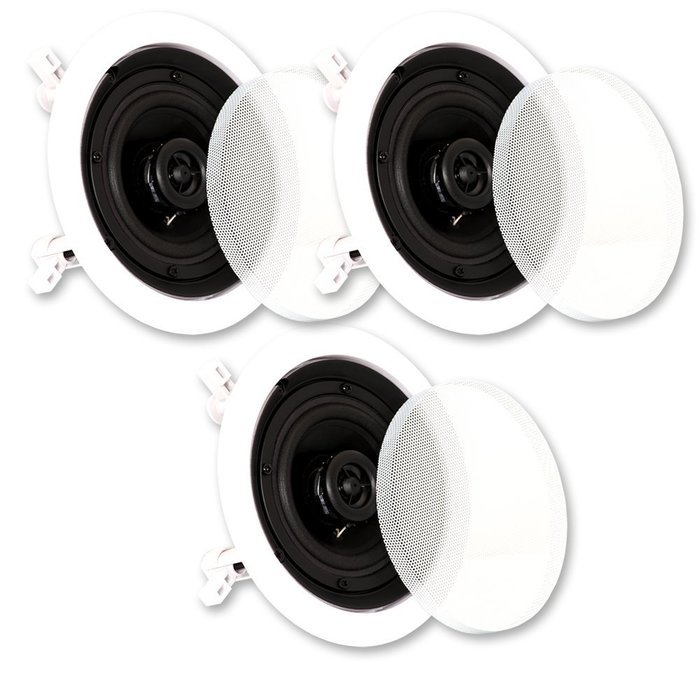 Theater Solutions CS4C In Ceiling Speakers Surround Sound Home Theater 3 Speaker Set CS4C-3S