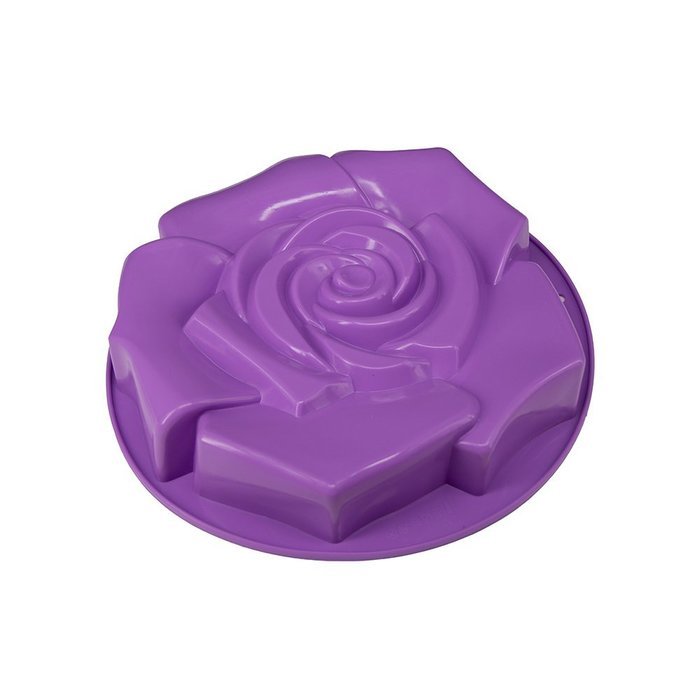 Tangne 4 Colors Rose Shape Silicone Cake Mould Kitchen DIY Cake Tools (Rose Red) N2