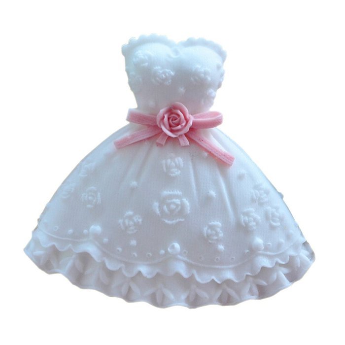 Yunko Princess Strapless Wedding Dress Cake Decorating Tools Silicone Fondnt Mold Chocolate Candy Sugar Mould N2