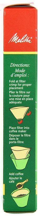 Melitta Cone Coffee Filters, Natural Brown, No. 4, 100-Count Filters (Pack of 6) N9
