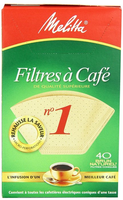 Melitta Cone Coffee Filters, Natural Brown, No. 4, 100-Count Filters (Pack of 6) N10