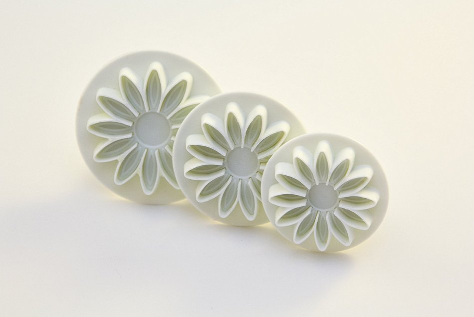 Sorcery Products &trade; Fondant Tool Set 3 Large BLOSSOM plunger Fondant Set N2