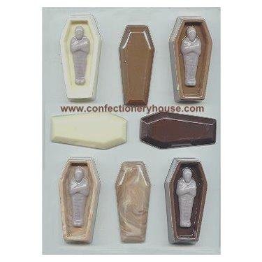 Coffin With Mummy Candy Mold