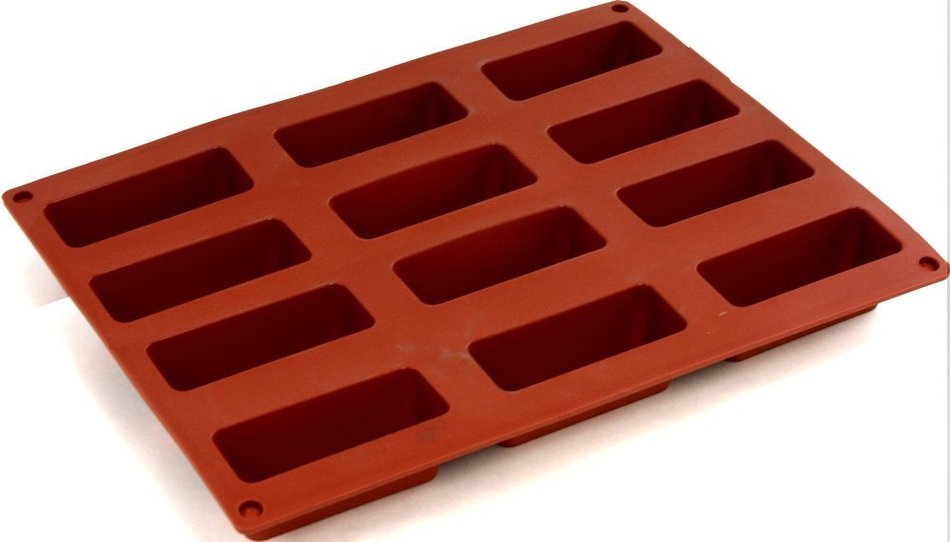 World Cuisine Non-Stick Silicone Mold, Rectangular (12)