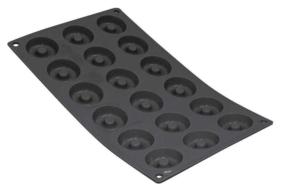 De Buyer 1963.02 Moul ' Flex Silicone Tray - 18 Round Savarins