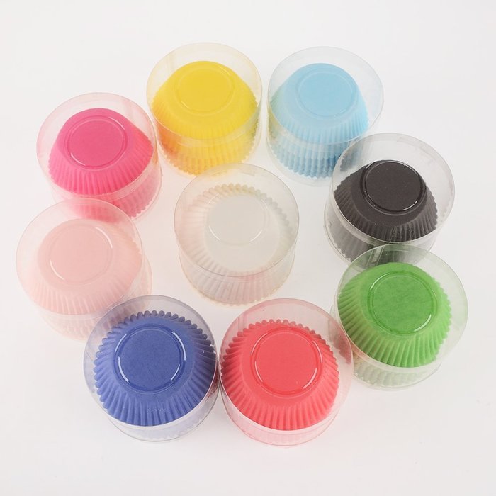 TecGeo(TM) 100pcs/set Red Yellow Cupcake Liners Mold Mix 4 Color Christmas Paper Cup Cake Muffin Case Baking Cups... N3